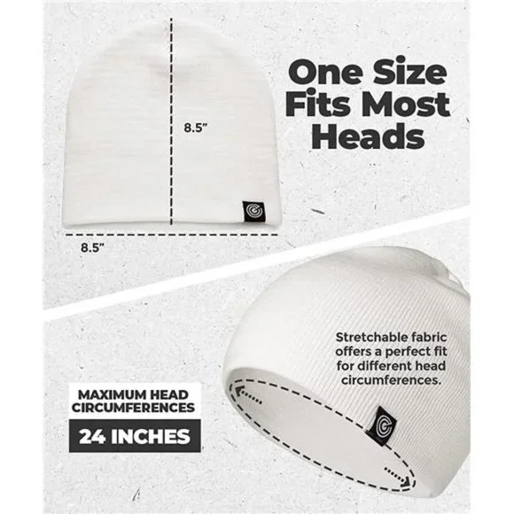 soft Knit Beanie Hat White